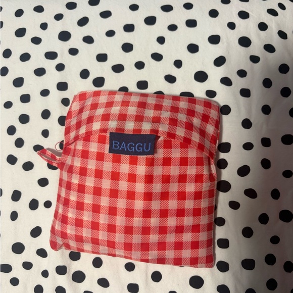 BAGGU Handbags - BAGGU Red Gingham Reusable Large Bag